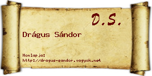 Drágus Sándor névjegykártya